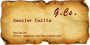 Geszler Csilla névjegykártya