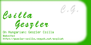 csilla geszler business card